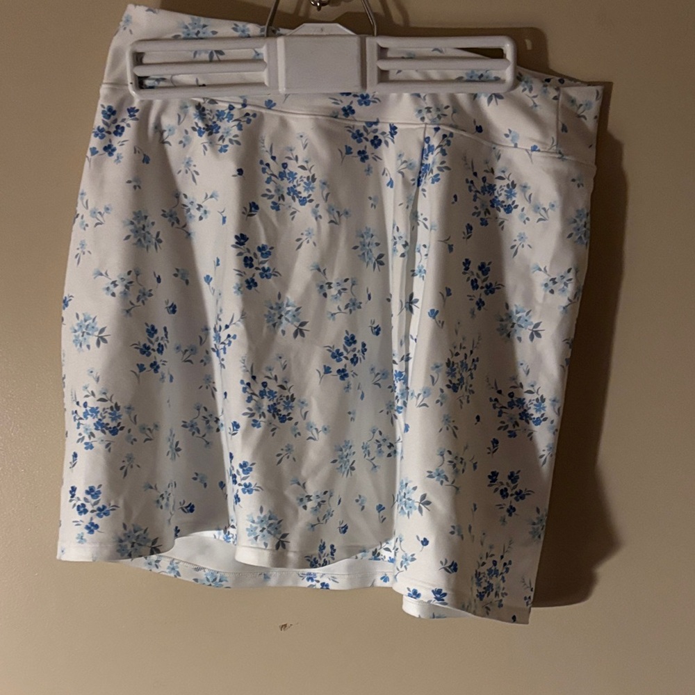 Gilly Hicks White and Blue Floral Skirt